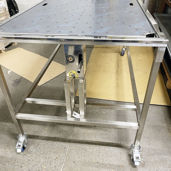 Perforated Embalming Table with Castors